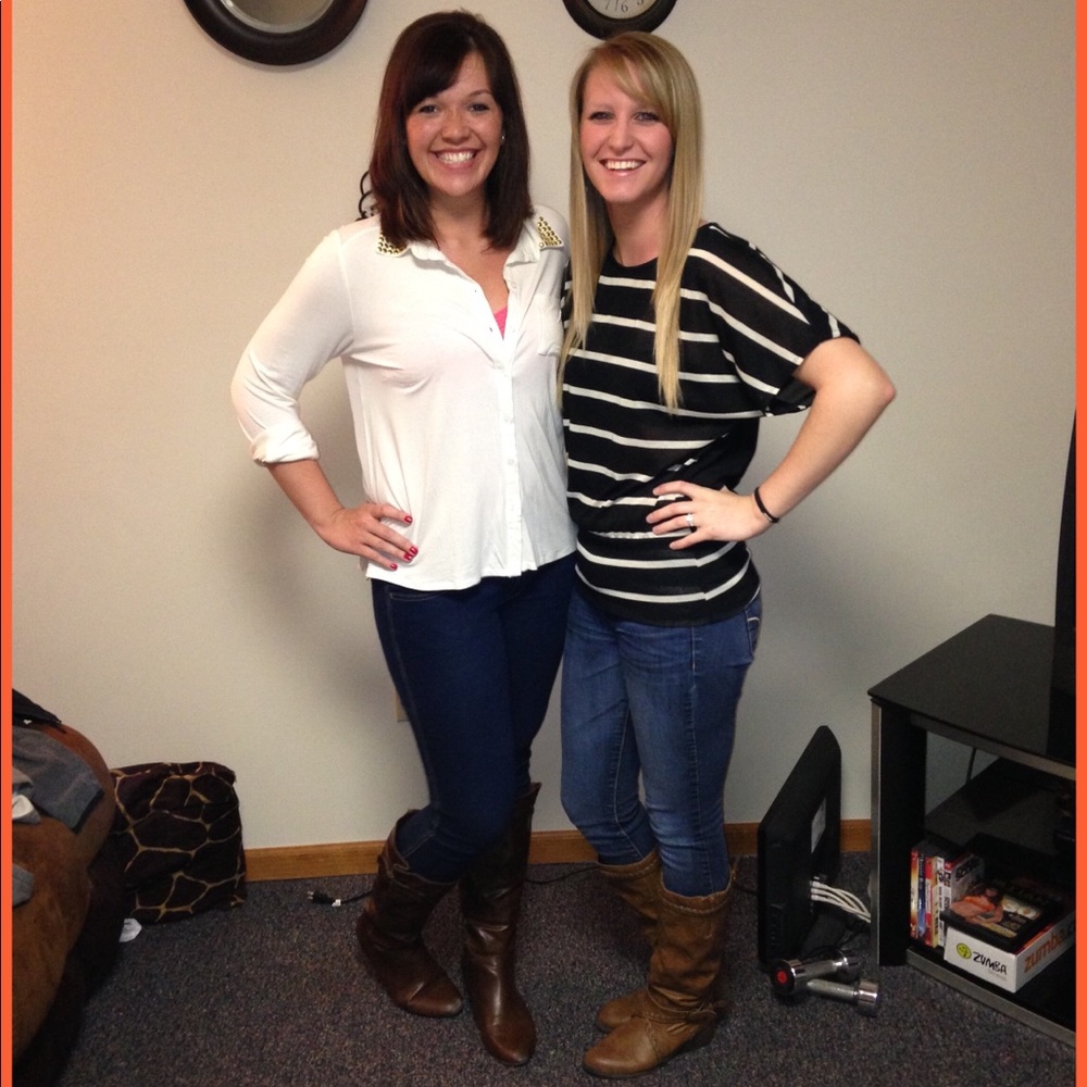 Black & Cream Striped Top